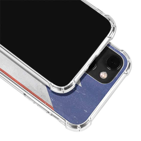 Puerto Rico Flag Distressed iPhone 14 Clear Case